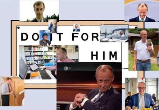 Statt "Do it for her" von den Simpsons, "Do it for him" mit Friedrich Merz